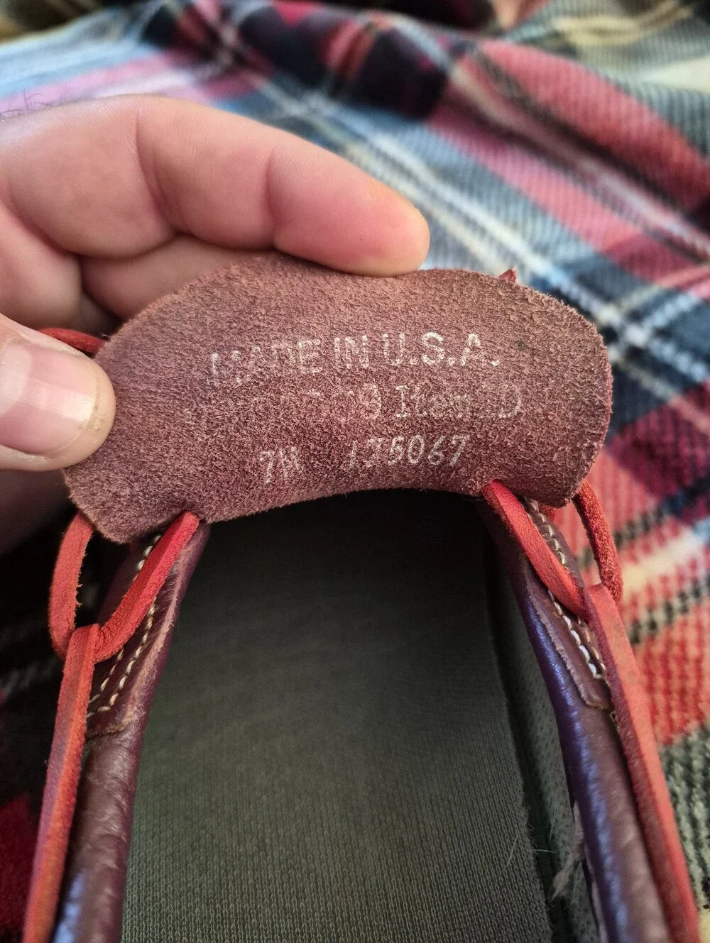 LL BEAN Made I Maine! Burgundy Leather & Black Rubber Duck Boots with Red Laces